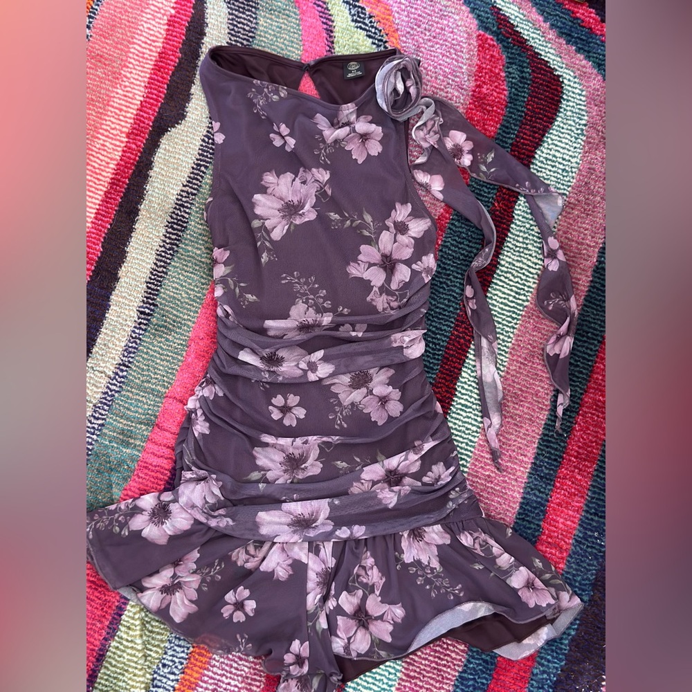 Urban Outfitters Floral Purple Sleeveless Dress - Picture 1 of 6